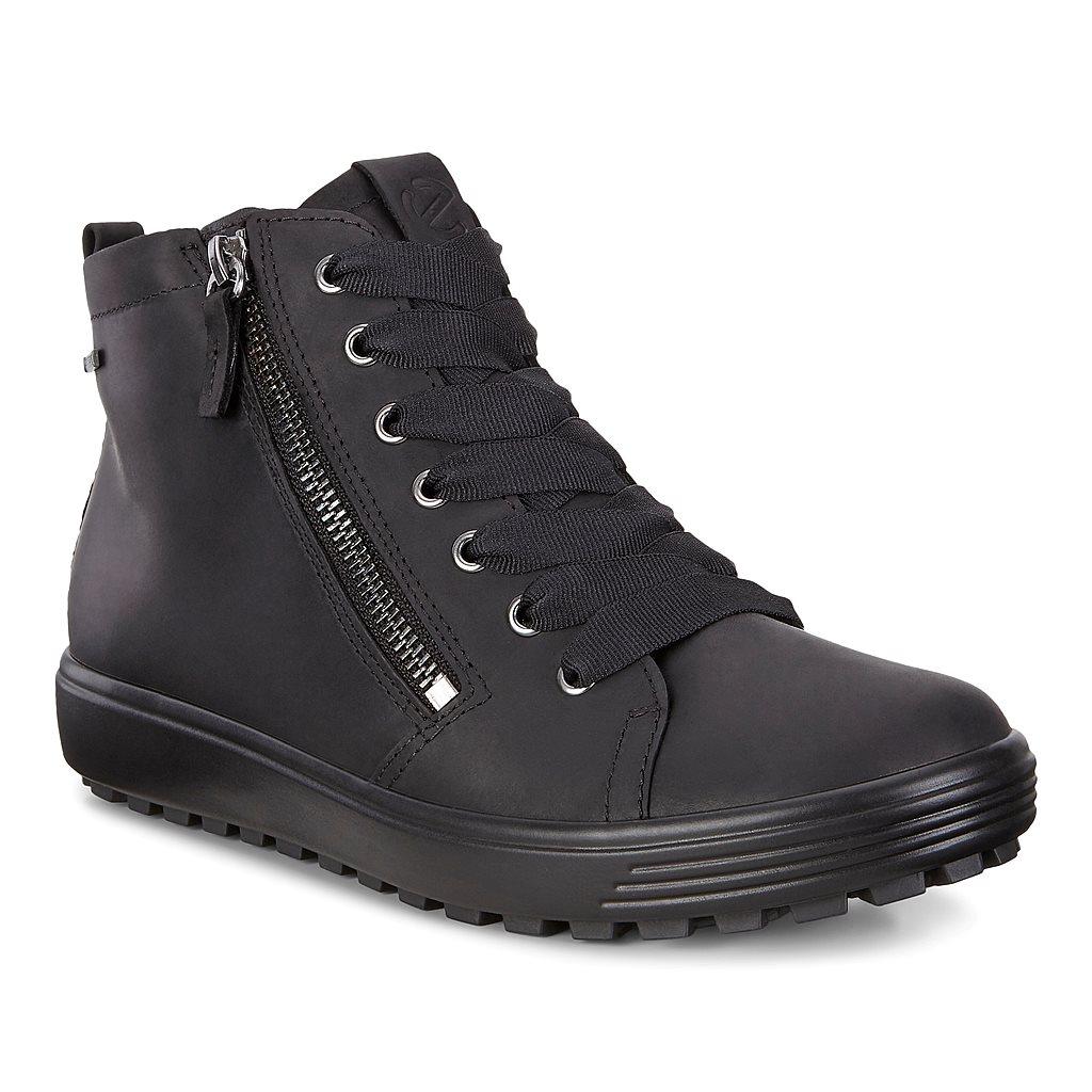 Ecco Soft 7 Tred Womens Sneakers In Black Sale - India DCV-129506